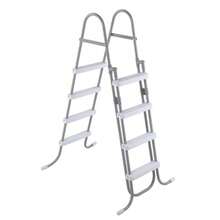4-Step 52in Above Ground Pool Ladder With Sturdy Iron Grey Frame And White Non-Slip Steps, Durable Swimming Pool Access For Backyard Pools, Outdoor Pools, Summer Fun, Easy Climbing And Maintenance, Ideal For Pool Parties, Family Gatherings, Relaxation, Water Activities, Garden Or Patio Use, Outdoor Recreation, Pool Exercise, Backyard Landscaping, Seasonal Pool Setup, Summer Entertainment, Easy Installation, Stable And Reliable Support, Heavy-Duty Construction, Weather-Resistant Design, Convenient Storage And Outdoor Use - A - View 11