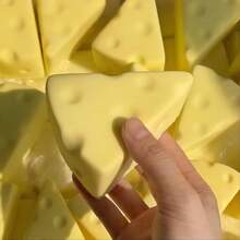1 Set Premium PU Foam Cheese Slow Rebound Toy - Adult Stress Relief Toy | Soft Squeeze Office And Home Decor - Multicolor - View 11