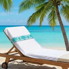 Towel Bands For Beach Chair Stretchable Beach Chair Bands, Windproof, Break-Resistant Beach Towel Bands, Multicolor Tropical Ocean Print Band, For Beaches, Pools, Cruise Essentials,Hawaiian-Style Pool Accessories For Relaxation, A Travel Essential - Multicolor - View 7