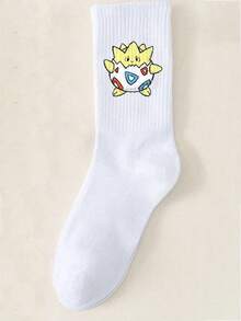 pokemon 宝可梦半双装可爱卡通印花透气柔软中筒袜，加固鞋跟和鞋头，经久耐穿，男女通用，四季皆宜 - 彩色 - 查看 10