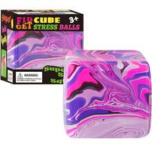 Fidget Toys Squishy Stress Cube, Stress Balls For Kids Adults Squishies Stress Relief, Ice Squishy Cube Sugar Balls, Sensory Toys For Kids With Autism, Fidgets For Classroom Prize Toys (Pink) - 粉色 - 查看 1