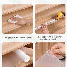 1roll 11.8*39Inch Shelf Liner, Drawer Liner, Cabinet Liner. Translucent EVA Material Waterproof, Moisture-Proof, Mildew-Proof, Oil-Proof, Anon-Slip. Thickened Wear-Resistant Durable, Washable And Reusable,Can Be Cut To The Required Size,Suitable For Shelf Liners, Kitchen Cabinet Liner, Shelves, Refrigerators, Drawers, Shoe Cabinet Liners Non-Adhesive - Xem 9