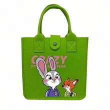 Túi tote cỡ lớn MINISO in hình hoạt hình Zootopia, chất liệu nỉ bền chắc, chống thấm nước và chống mài mòn, tay cầm tiện lợi, phù hợp cho học sinh, sinh viên, đi làm, sử dụng hàng ngày, phụ kiện thời trang, món quà hoàn hảo cho gia đình và bạn bè vào dịp sinh nhật, Giáng sinh, mùa tựu trường. - Nhiều màu - Xem 9