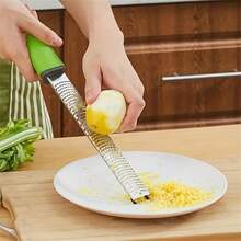 1pc Multi-Functional Stainless Steel Zester Grater, Manual Lemon Zester, Cheese Grater, Ginger Shredder, Kitchen Tool For Vegetables And Garlic - Multicolor - View 5