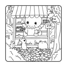 24-Page Comfortable Eerie Cute Doodle Content "Moth Monster" Children's Coloring Book, Put Down Phone, Relieve Anxiety, Suitable For Children's Birthday Gift, Back To School Gift, Children's Day Gift, Teacher Gift, 7.9x7.9 Inches - Fantasy Mothman - View 4