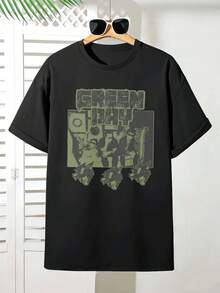 Camisetas masculinas plus size - Preto - Ver 2