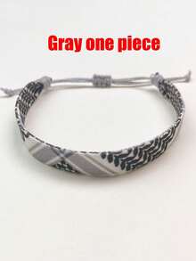 1-4 chiếc vòng tay bện điều chỉnh được, họa tiết hình học, phong cách Bohemian. - Nhiều màu - Xem 4