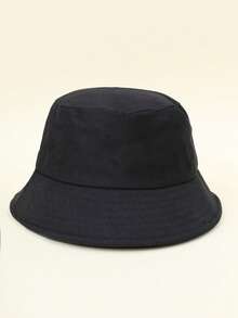 3pcs Kids Solid Color Bucket Hat, Unisex Casual Versatile Sun Protection Hat For Outdoor, Students - Black + White + Pink - View 3