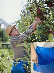 Tablier de jardinage robuste - grande capacité, tablier en PE facile à nettoyer avec une zone de travail spacieuse, convient aux jardiniers professionnels et domestiques, aux agriculteurs - pour la plantation, la récolte, le désherbage, la germination des graines - tenue de jardinage extérieur durable et outils de jardinage - tablier de jardinage - Voir 4