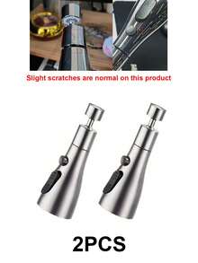 1pc Multi-Function Faucet Extension - Kitchen & Bathroom Splash Guard, Pressurized Sprayer Adapter, 3-Mode Rotatable Aerator & Cleaning Sprayer, Universal Fit For RV & Home Faucets - Silver - View 16