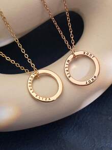 1 chiếc dây chuyền khắc tên theo yêu cầu, dây chuyền bạc hình tròn, trang sức thủ công cá nhân hóa, quà tặng Ngày của Mẹ cho mẹ, quà tặng gia đình, dây chuyền khắc tên theo yêu cầu với 1-3 tên có thể tùy chỉnh, quà tặng Lễ Phục Sinh, dây chuyền khắc tên theo yêu cầu, quà tặng dây chuyền cá nhân hóa - Nhiều màu - Xem 8