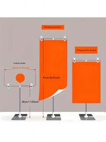1pc Stainless Steel Adjustable T-Type Poster Display Stand, Desktop Advertising Poster Holder, Suitable For Business And Store Signage - A - View 2