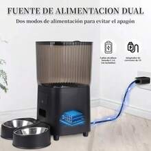 Comedero Dispensador de Comida para Perros con Conexión Wifi | Control Remoto y Programable para Alimentación Automática - Negro1 - Ver 7