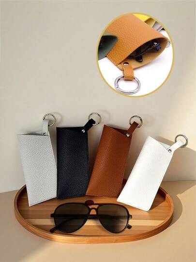 Portable Glasses Storage Bag, Mobile Phone Storage Bag, Cute And Compact Men's And Women's Storage Bag, Spring Coil Hook Fashion Glasses Fashion Glasses Bag, Easy To Carry Glasses Strap