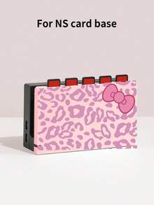 1pc Purple Leopard Spot Bow Print Protective Case, Compatible With New Switch 2 (2025), Switch NS/Switch OLED/Lite, Suitable For Switch 2 Game Console Accessories, Family Pack, Storage Case With Card Slots, Switch Protective Cover, White/Pink, Romantic Gift For Switch Players - Multicolor - View 14