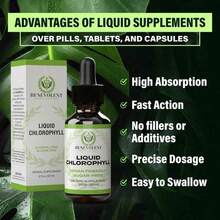 Minimal-Liquid Chlorophyll Drops (4 Month Supply) Healthcare Supplement - Natural Deodorant And Detox - Gut Support Healthcare Liver - 1 - 查看 5
