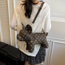 One Piece, Fashionable And Versatile, Hand-Held Shoulder Cross-Body Bag, Pu Material Puppy Special-Shaped Bag, Suitable For Women To Go Out - Nâu 1 - Xem 2
