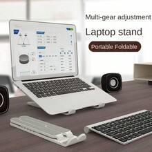 Adjustable Aluminum Alloy Foldable Laptop Stand, Compatible With 10-15.6 Inch Laptops And Tablets Such As Air/Pro, Surface, Chromebook, Pro, HP, Ergonomic Design With 10 Height Levels - View 4