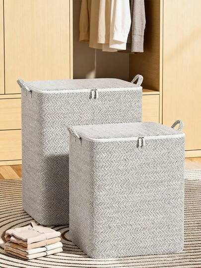 Hộp đựng đồ gấp gọn 1 mảnh này, dùng để sắp xếp quần áo và chăn ga gối đệm, kiêm túi đựng quần áo, rất phù hợp cho việc chuyển nhà và sắp xếp đồ đạc. Được thiết kế để tiết kiệm không gian, sản phẩm được làm từ vải không dệt bền chắc và rất lý tưởng để đặt dưới gầm giường, trong tủ quần áo và tại các địa điểm chuyển nhà. Sản phẩm có thể xếp chồng lên nhau và giặt được, là món quà tuyệt vời cho Ngày của Mẹ.