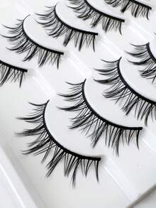 10 Cặp Mi Giả Manga Anime, Mi Giả Nhọn Anime, Hiệu Ứng Trang Điểm Tự Nhiên, Mi Giả Hoạt Hình Chùm, Sợi Riêng Lẻ, Mi Giả Thanh Mỏng Cosplay, Mi Giả, Lông Mi, Mi Giả Thân Đen - màu đen - Xem 6