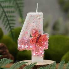 1 pieza Vela de cumpleaños hecha a mano con forma de mariposa roja - Mariposa roja hecha a mano cq - Ver 16