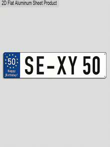 1件复古趣味生日主题铝制挂饰，2D平面“SE-XY 40/50”设计，40*10厘米，是送给家人和朋友的理想生日礼物，也可用于家居、派对、房间、车库、拍照道具装饰。 - 彩色 - 查看 12
