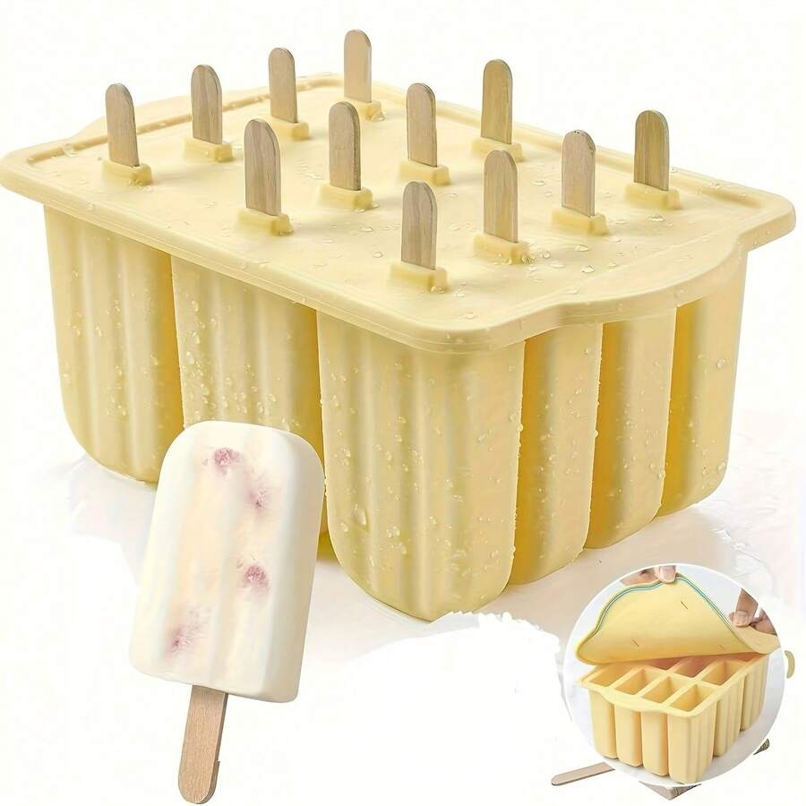 1 Set Creative Ice Pop Mold, Silicone Ice Pop Mold, Ice Cream Mold, Tray, Home Ice Pop Mold, Jelly Mold, Kitchen Supplies, Kitchen Accessories