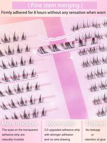 88 sợi mi giả tự dính, nhiều độ dài, kiểu dáng mềm mại, không cần keo, mi giả rời mềm mại, nối mi tự dính DIY, mi giả dán sẵn, mi giả cong chữ C tự nhiên giúp mi dài hơn, không cần keo hoặc nước tẩy trang, mi giả, mi giả từng sợi, mi giả. - C - Xem 7