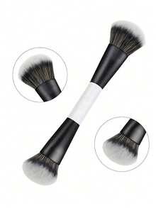 Bộ 4 cọ trang điểm hai đầu. Cọ đa năng dùng cho kem nền, má hồng, phấn phủ, highlight, tạo khối và che khuyết điểm, được thiết kế dành cho nữ. Bộ cọ trang điểm, bộ dụng cụ trang điểm, bộ trang điểm hoàn chỉnh, bộ cọ trang điểm, bộ trang điểm đầy đủ, bộ cọ, bộ cọ trang điểm, bộ quà tặng trang điểm, bộ sản phẩm, quà tặng kèm, cọ trang điểm chuyên nghiệp, bộ trang điểm hoàn chỉnh. - Đen và trắng - Xem 11