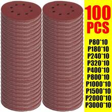 100 đĩa mài nhám 8 lỗ, đường kính 125mm, độ nhám 80~3000, thích hợp cho máy mài quỹ đạo ngẫu nhiên. - Nhiều màu - Xem 8