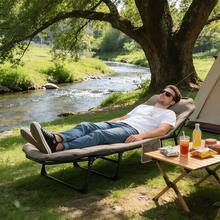 Foldable Camping Bed With Adjustable Head Rest - A - View 5