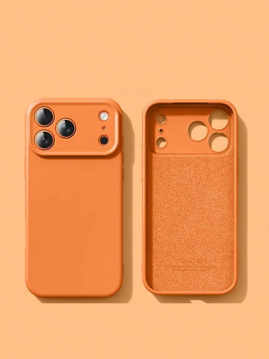 1 pièce, Silicone liquide de haute qualité compatible avec Iphone17, Iphone17promax/Iphone16 Promax/Iphone15pro/Iphone14 Iphone13/12/11. Convient comme cadeau de la Saint-Valentin/anniversaire/fête des mères/Pâques pour la famille/les amis/les sœurs/les petits amis. - Orange - Voir 1