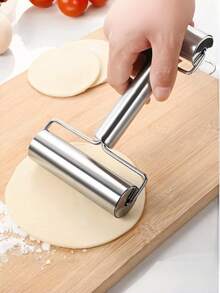 Cây cán bột hai đầu bằng thép không gỉ, dụng cụ cán bột hình chữ T đa năng chống dính dùng để làm vỏ bánh bao, bột làm bánh mì. - Xem 4