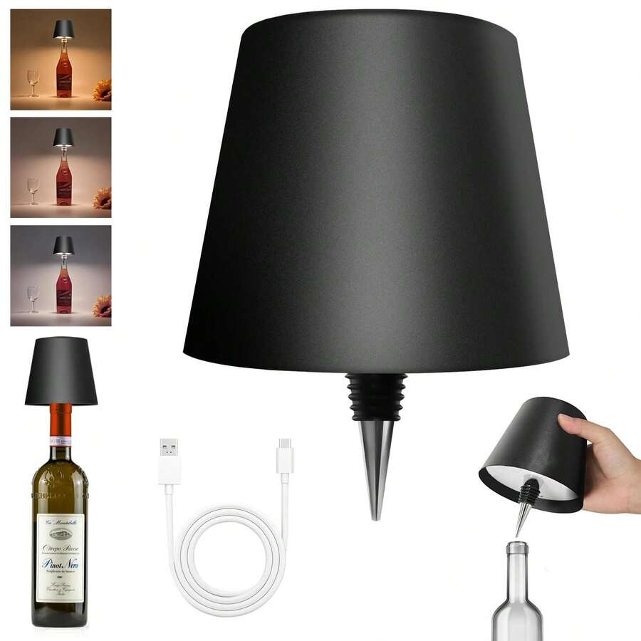 2026 New Wireless Bottle Lamp,LED Bottle Lights For Liquor & Wine Bottles,Bottle Light With Dimmable - Black - View 1