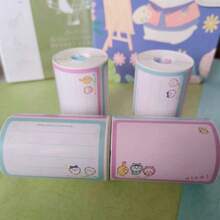 chiikawa 1盒卡通便签纸，优质办公可拆卸便签本，新年/情人节/复活节礼物【随机款式】 - 彩色 - 查看 2