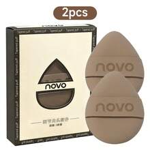 NOVO 1个/2个化妆海绵，适用于液体、膏状和粉状产品，完美上妆，不含乳胶，干湿两用，专为边角设计，柔软亲肤。 - 彩色 - 查看 14