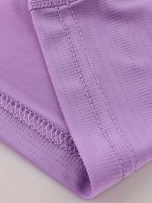 3 peças/Conjunto Novos Lançamentos Primavera/Verão Camiseta Solta Estampada de Manga Curta para Mulheres, Camiseta Esportiva Casual Solta de Manga Curta de Cor Sólida Versátil para Exercícios - Multicolorido - Visão 4