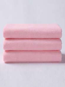 3pcs Salon Exclusive Super Soft Solid Color Fiber Hair Wrap Towels, Suitable For Salons, Barbershops, Massage Parlors - Multicolor - View 14