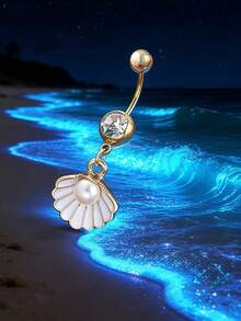 1pc Assorted Belly Button Rings, Sexy & Sweet Body Jewelry Piercing Accessories For Girls - Multicolor - View 9