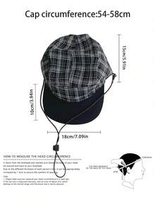 Gorra de béisbol ajustable con cordón, de secado rápido y suave, transpirable y ligera, unisex, adecuada para verano, playa, sombrero - Cordón de secado rápido - Ver 3