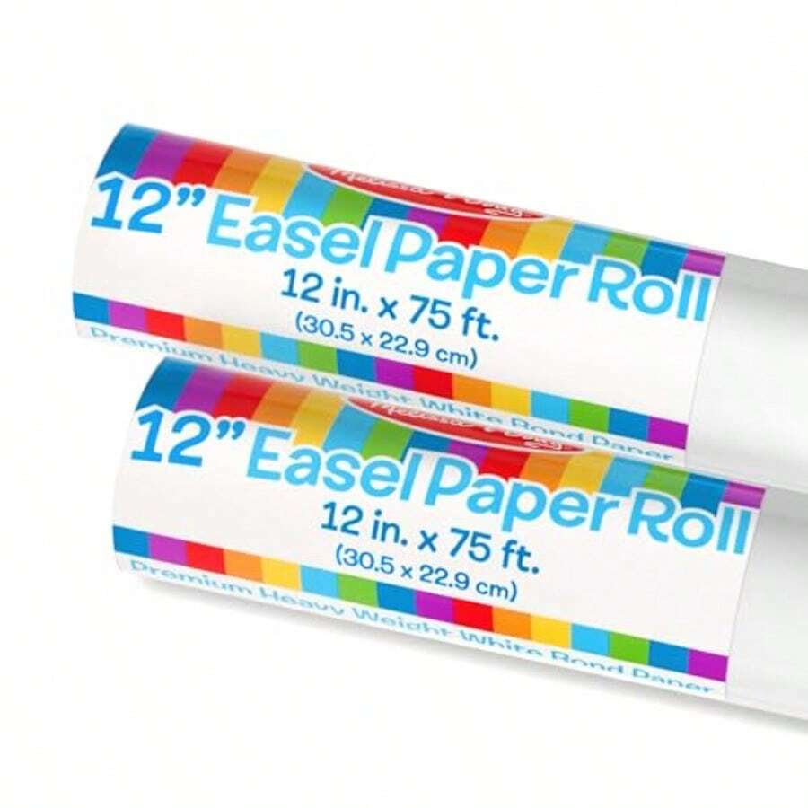 and Doug Tabletop Paper Roll Bundle 2 Pack 12" - Blanco - Ver 1