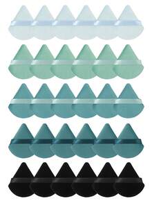 Triangle-Shaped Velvet Powder Puff 5/10/20/30/50/100pcs,Made Of Super-Soft Velvet, Designed For Contouring, Eye, And Corner, Suitable For All Skin Types. - Multicolor - View 8