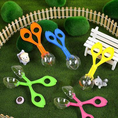 Reptile Feeding Tongs - Lizard, Spider, Insect Reptile Feeding And Cleaning Tool With Transparent Ball - Multipurpose Pet Feeding Tool For Live Food Handling And Waste Cleaning