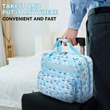 Sewing Machine Carrying Case Universal Tote Storage Bag With Pockets And Handles (Blue Bee) - B - View 6