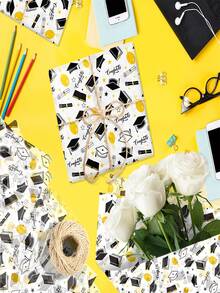 10/20pcs Graduation Gift Wrapping Paper, Gift Box Decoration Paper, Suitable For School Graduation Party Gifts, Perfect Gift Wrapping Paper For Friends And Best Friends - Multicolor - View 4