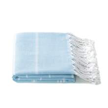 1/2 chiếc khăn tắm biển Thổ Nhĩ Kỳ cỡ lớn (100x180cm) - Khăn tắm sọc mật độ cao 380g, chống cát và nhanh khô, chăn du lịch nhỏ gọn cho kỳ nghỉ biển và bơi lội - sọc - Xem 8