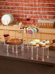 Giá đựng bánh bằng acrylic, kệ trưng bày trà tráng miệng cao cấp trong suốt, khay đựng đồ trang điểm. - Trong sáng - Xem 2
