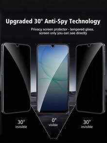 3pcs Anti Peeping Tempered Glass Film 9H Hardness Full Coverage Explosion-Proof Scratch Resistant Anti Spy Phone Screen Protector Compatible With Samsung Galaxy S26 Ultra S25 S24 FE S22 A57 A56 A55 A17 A07 A06 A16 A26 4G 5G/Compatible With Xiaomi 15T 14T Poco Note 14 13 4G 5G Office/Subway Privacy Protection No Bubble Easy To Install Protective Film Does Not Support Fingerprint Recognition - Black - View 5