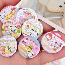 Bộ 6 huy hiệu mini hoạt hình dễ thương phong cách retro, vật trang trí đáng yêu cho sổ lưu niệm, 25mm - 6Pcs - Xem 9