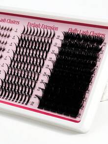 260 sợi mi giả 4 trong 1, độ dày 200D, chiều dài 6-20mm, có thể tái sử dụng cho mi dưới, nối mi từng sợi riêng lẻ, tự làm mi nhọn, kéo dài mi, mi giả lông chồn dày dặn. - DD - Xem 4